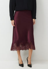 Henrietta Satin Skirt - GALA PLUM/GALA PLUM