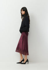 Henrietta Satin Skirt - GALA PLUM/GALA PLUM