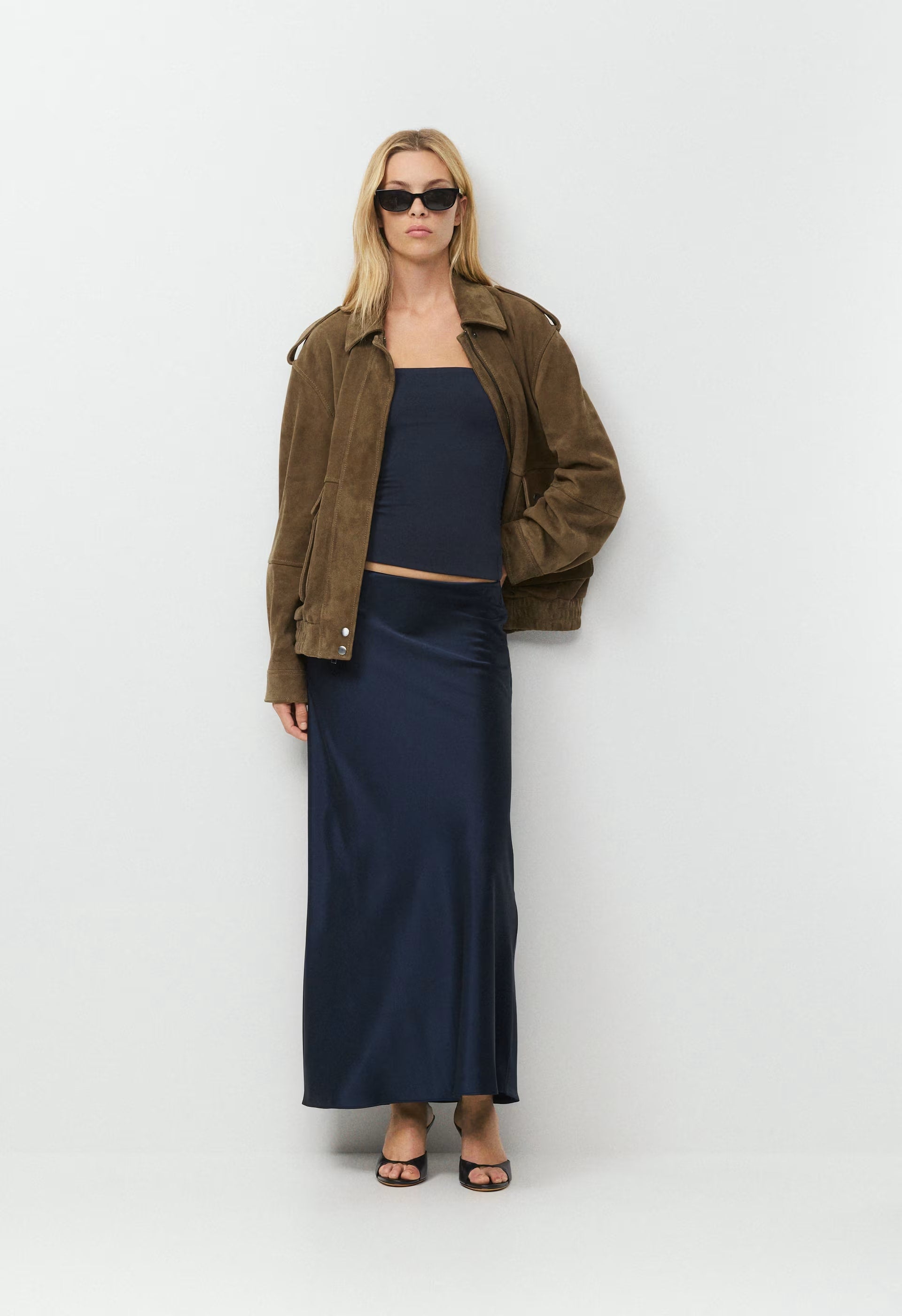 Capture Satin Skirt - SEASIDE CREAM