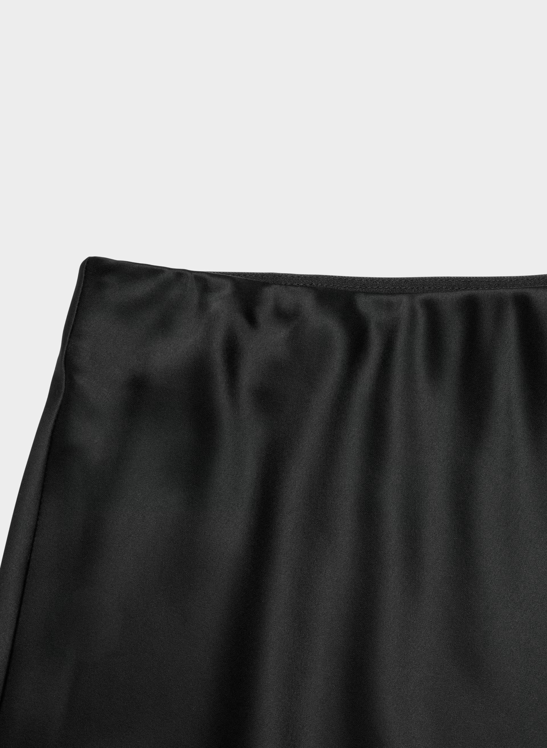 Capture Satin Skirt - BLACK