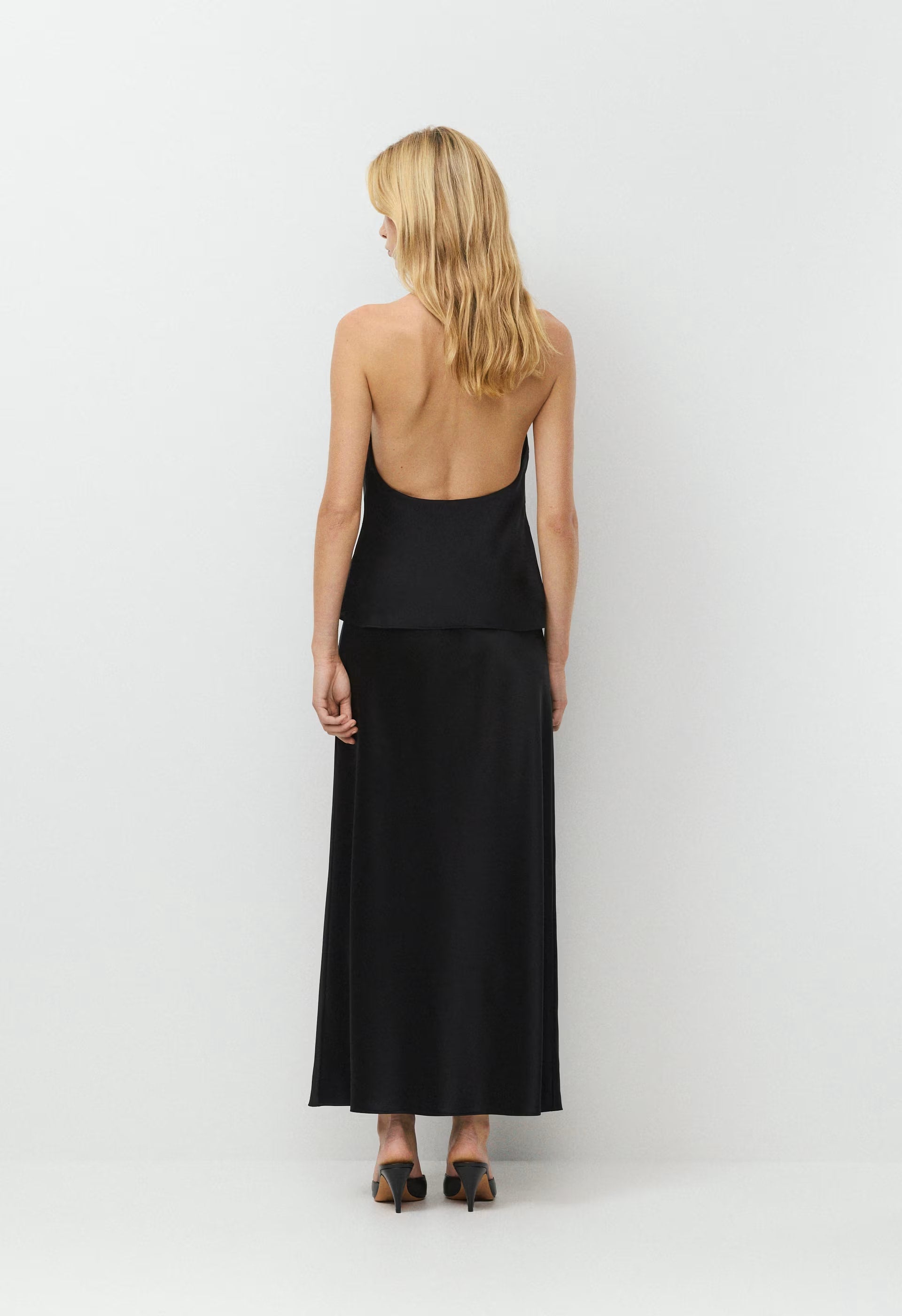Capture Satin Skirt - BLACK