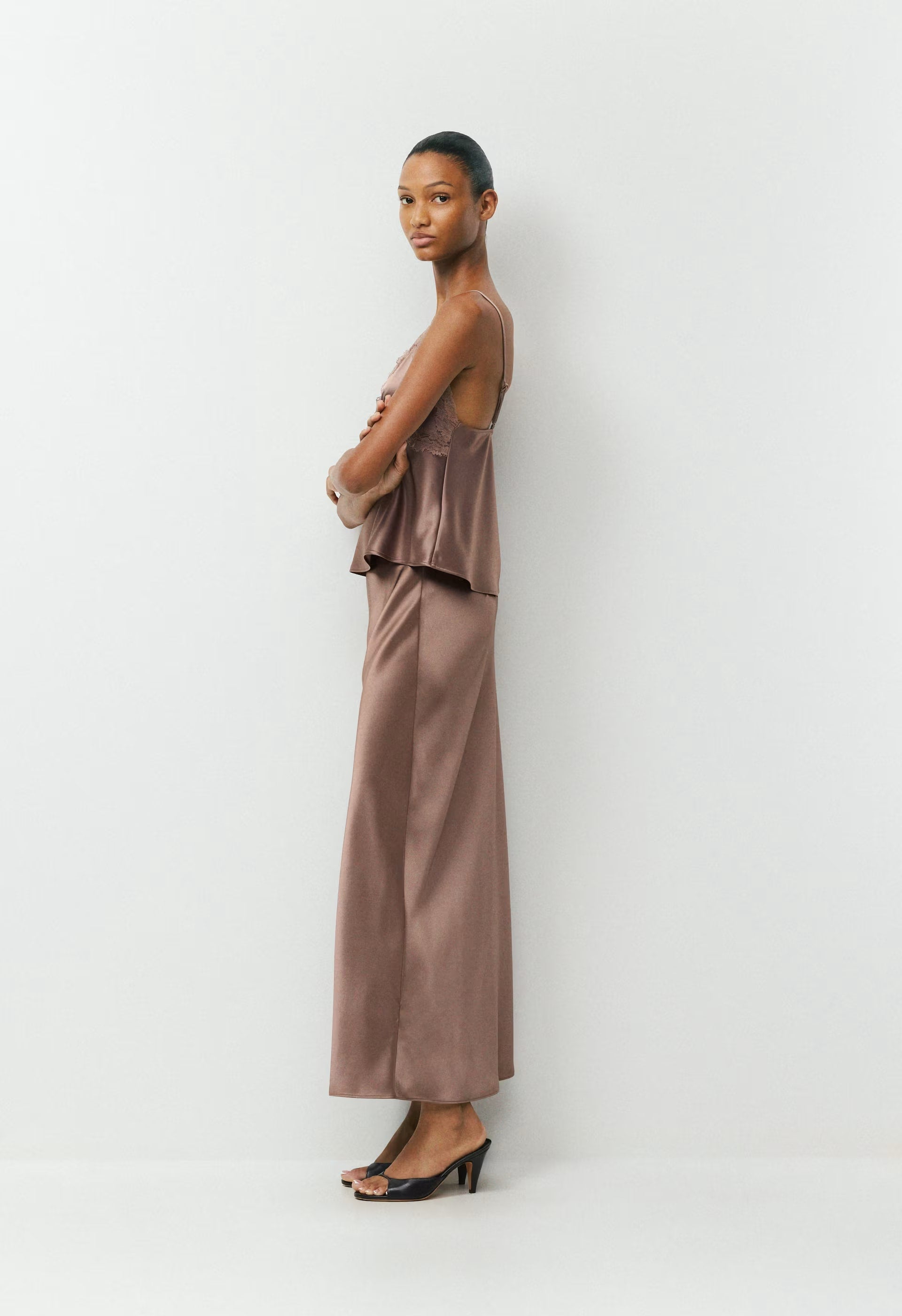 Capture Satin Skirt - DUSTY MAUVE