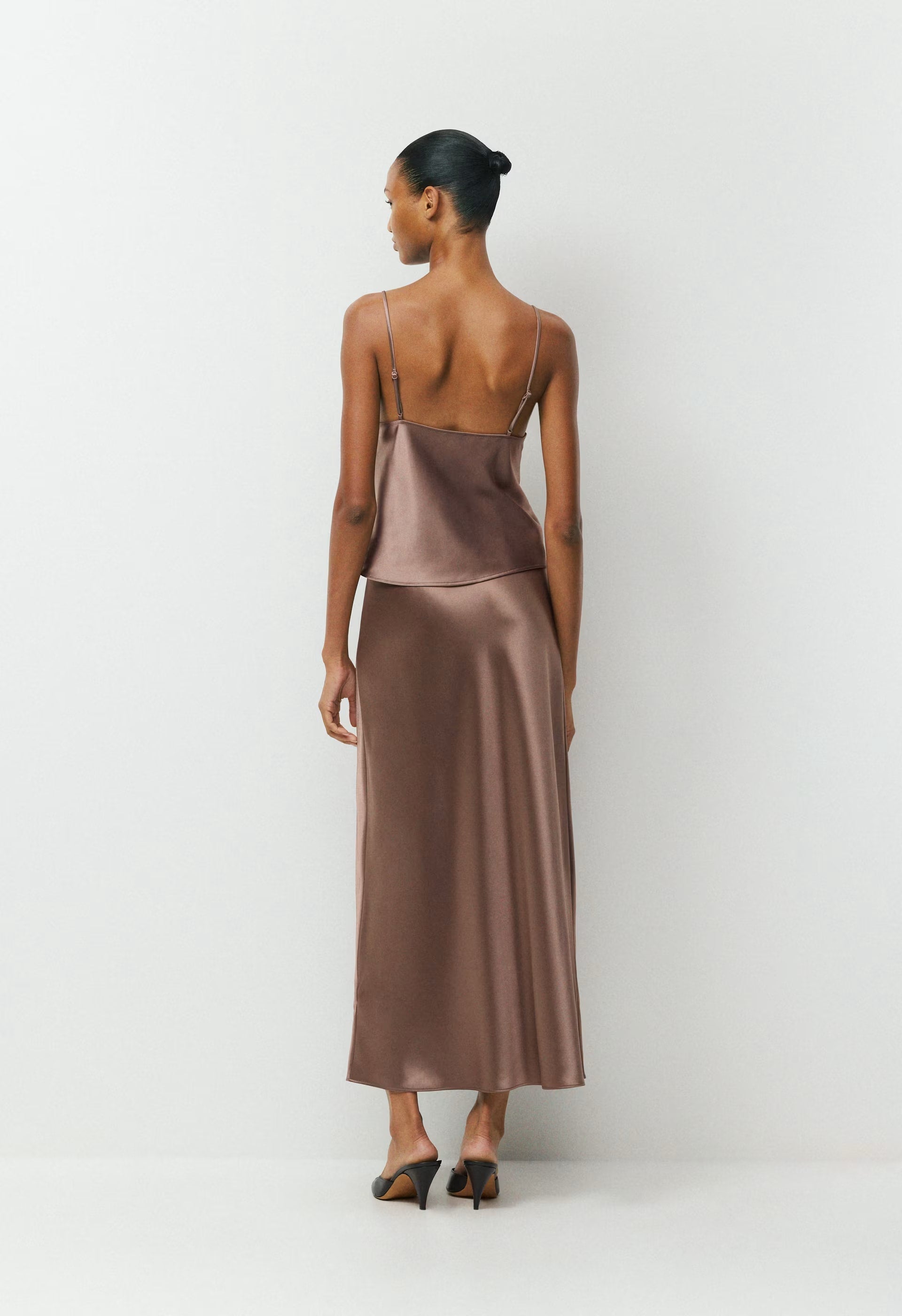 Capture Satin Skirt - DUSTY MAUVE