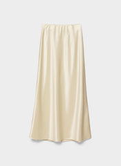 Capture Satin Skirt - SEASIDE CREAM