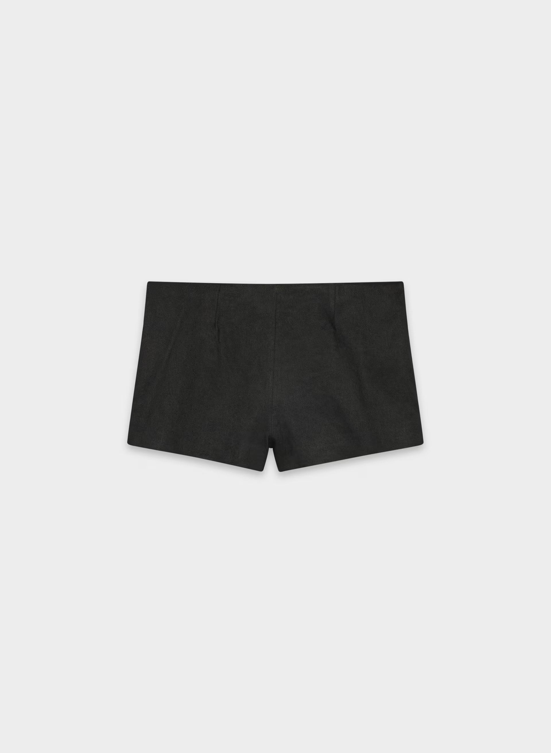 Jewel Linen Skort - BLACK