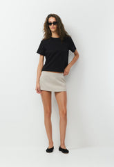 Jewel Linen Skort - UNDYED DARK ECRU