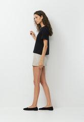 Jewel Linen Skort - UNDYED DARK ECRU