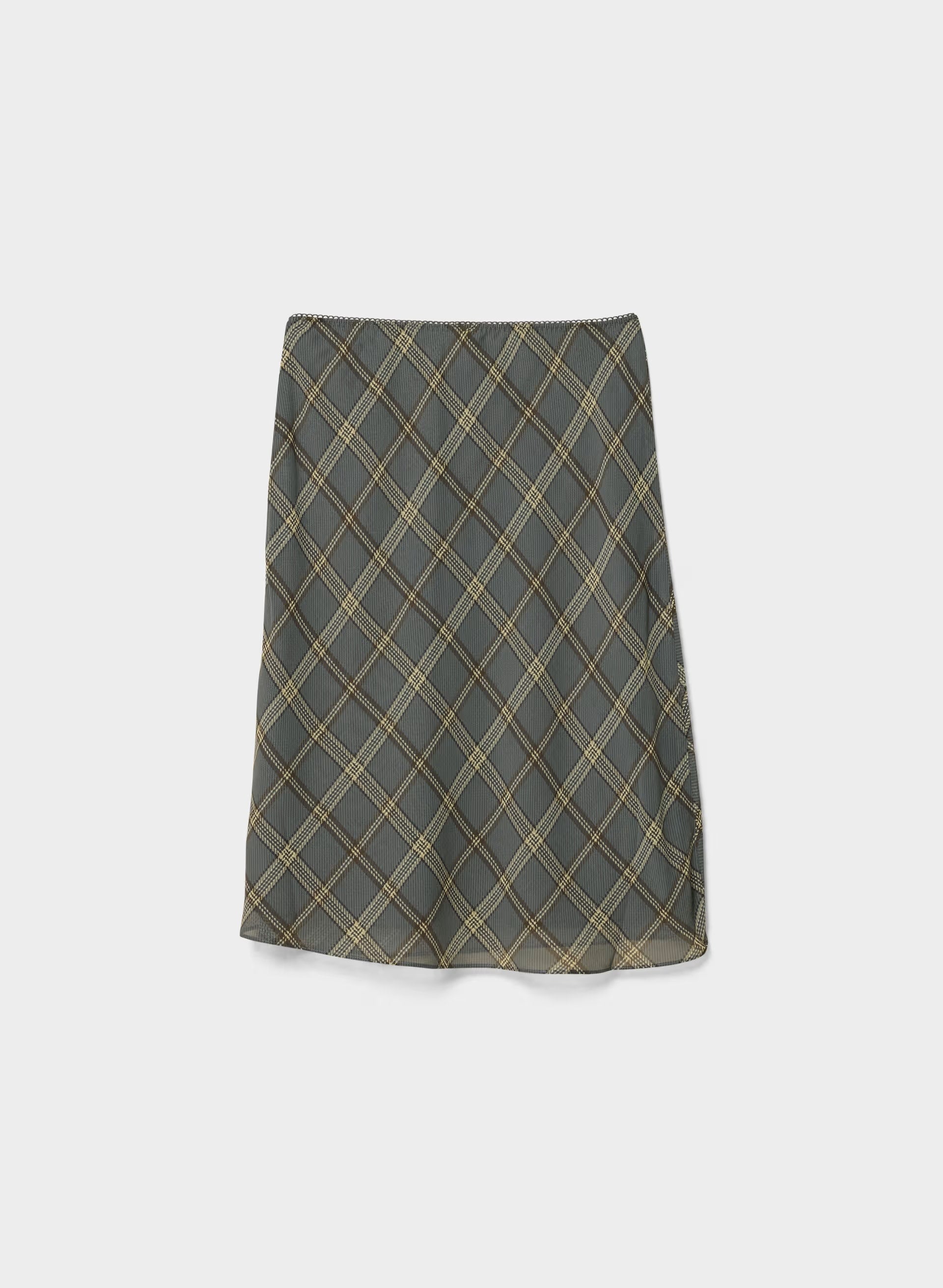 Apothecary Silk Skirt - DK GREY/ SSIDE CREAM
