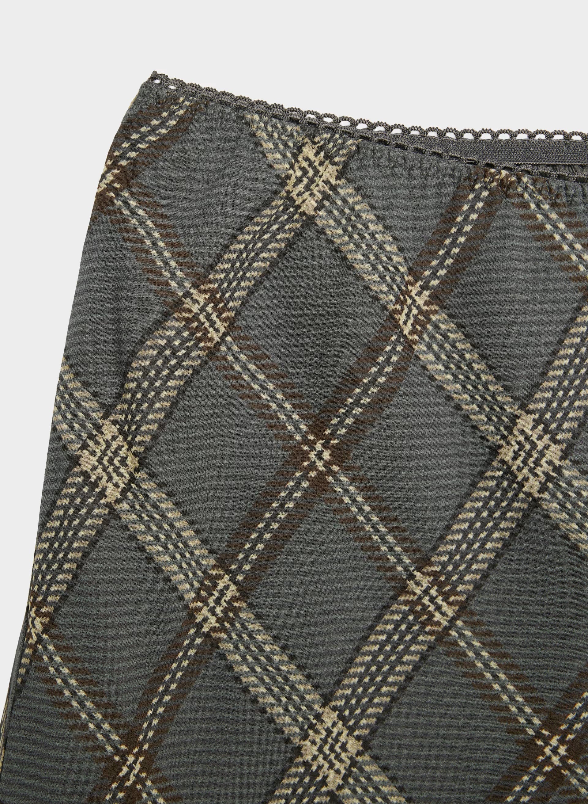 Apothecary Silk Skirt - DK GREY/ SSIDE CREAM