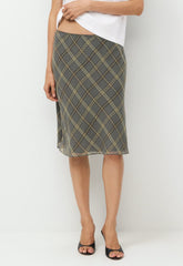 Apothecary Silk Skirt - DK GREY/ SSIDE CREAM