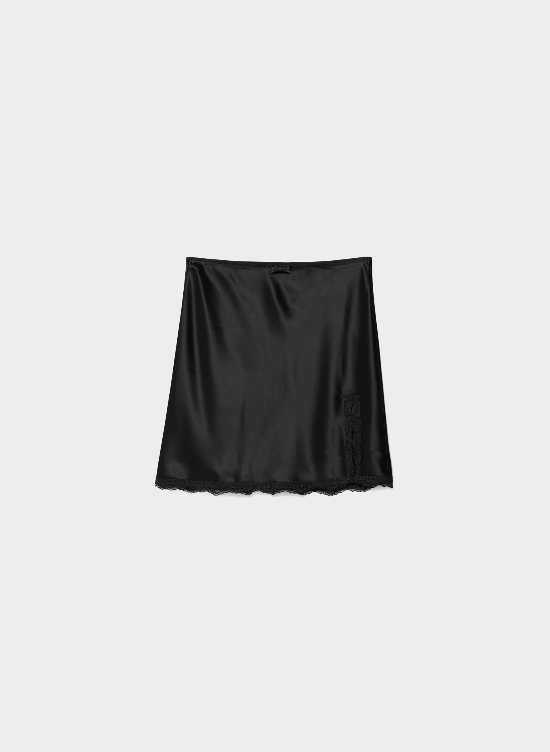 Felicity Satin Skirt - BLACK