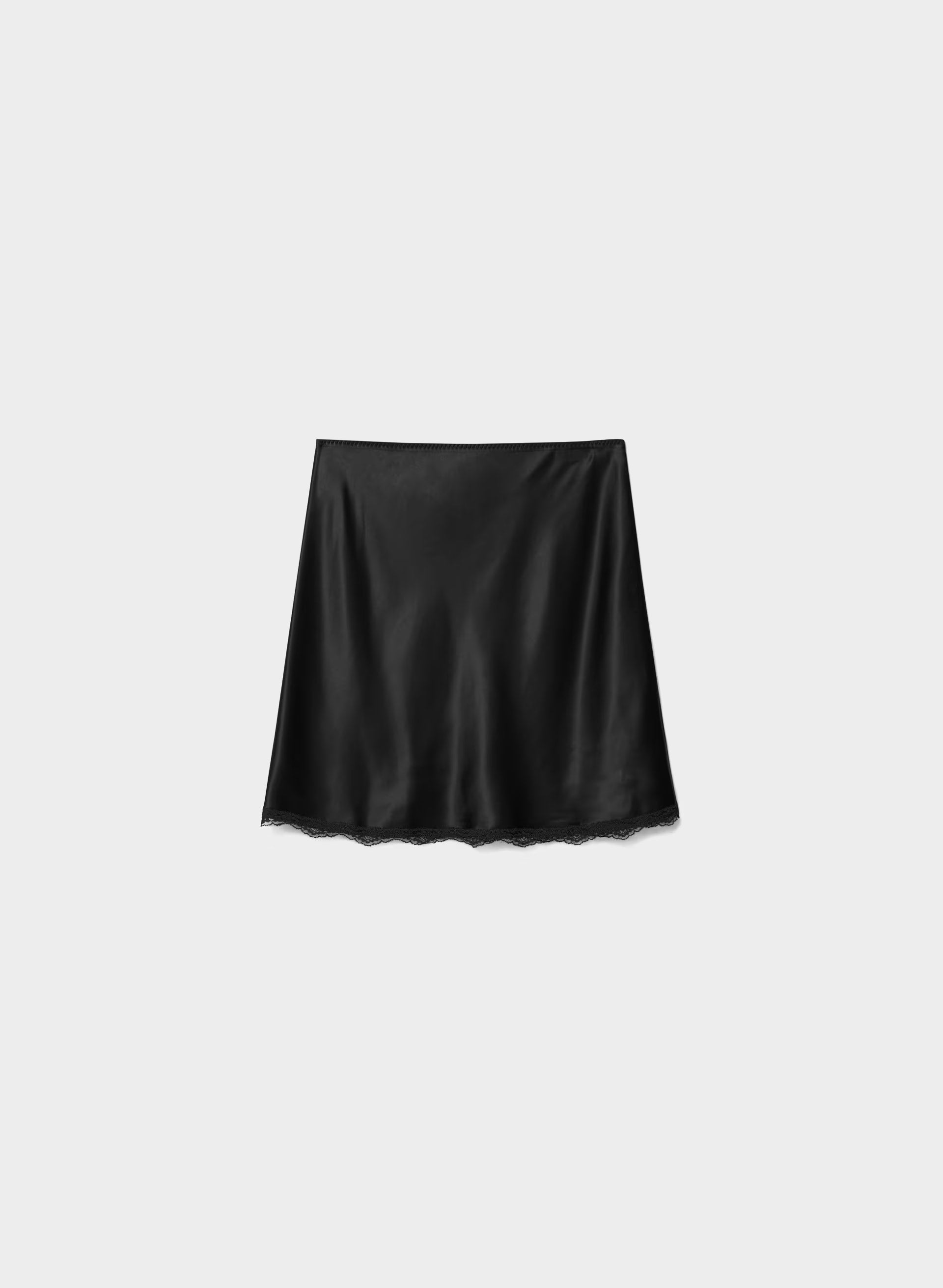 Felicity Satin Skirt - BLACK