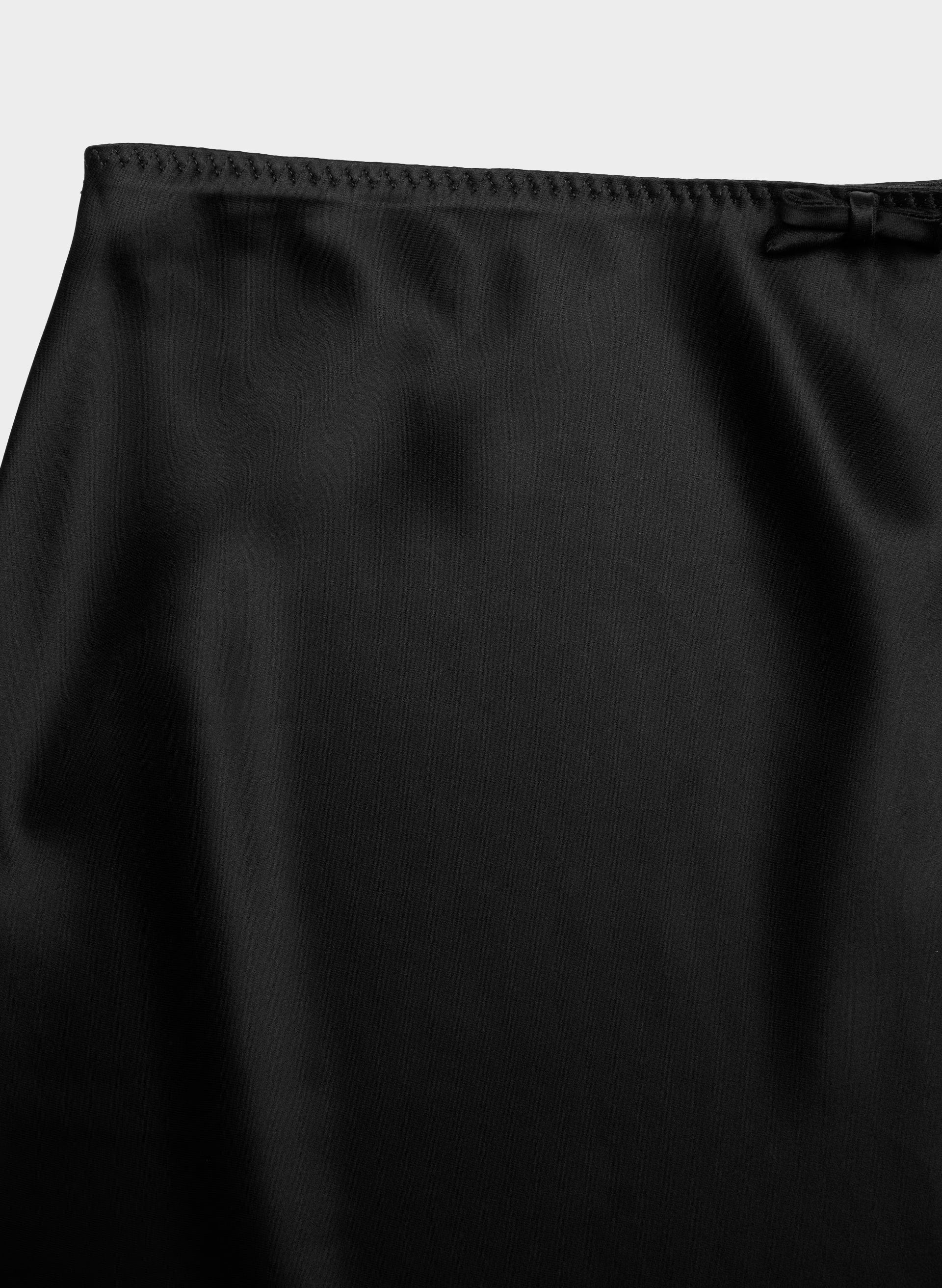 Felicity Satin Skirt - BLACK
