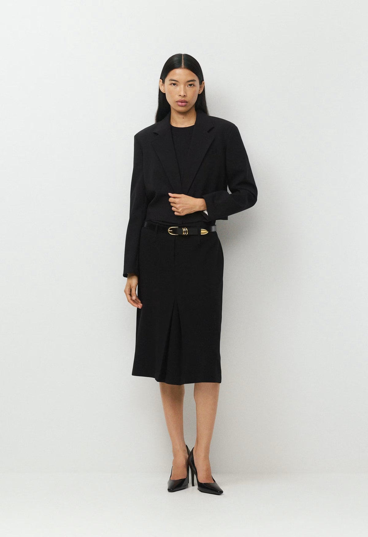 Optics Skirt - Sway Crepe - BLACK
