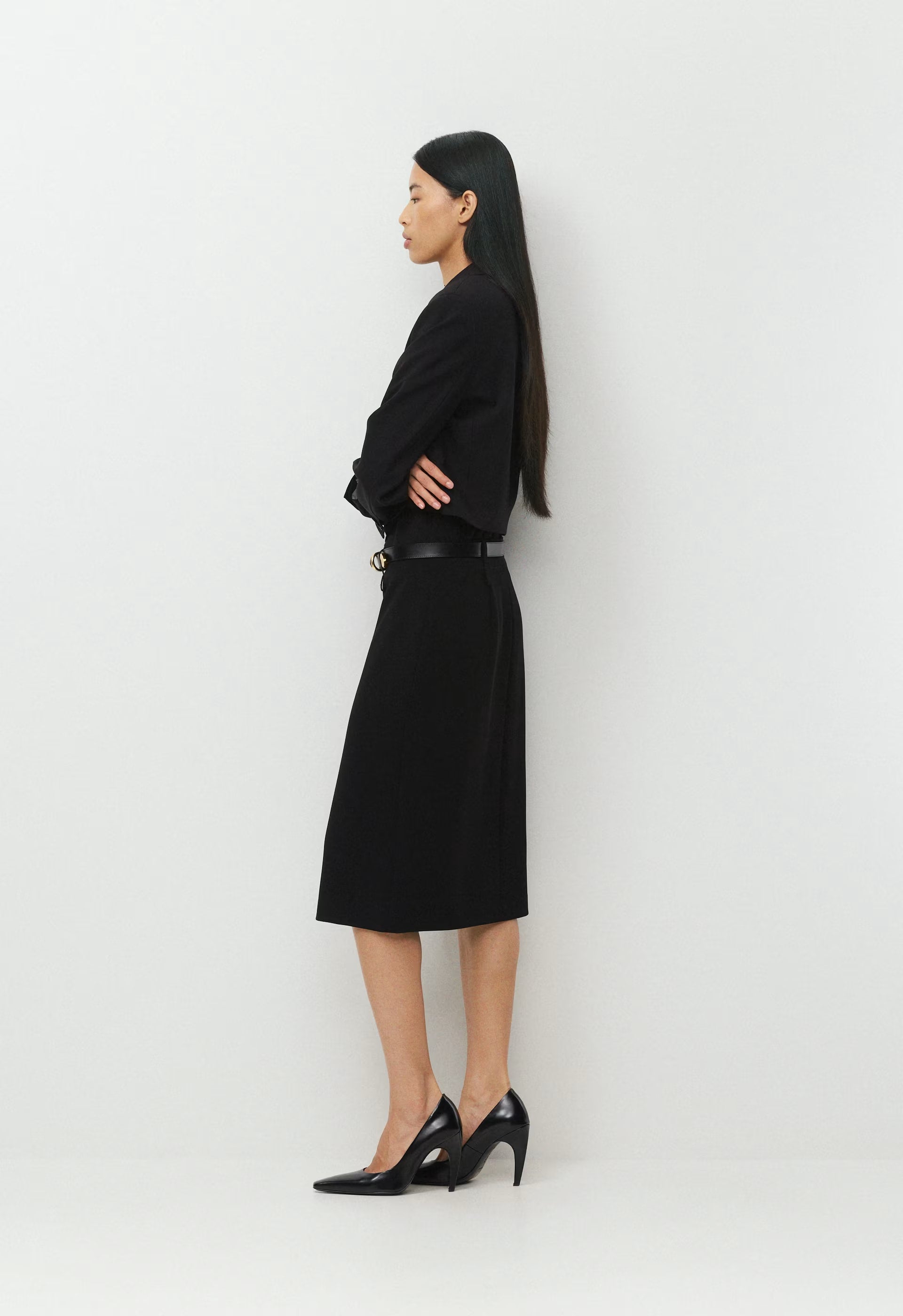 Optics Skirt - Sway Crepe - BLACK
