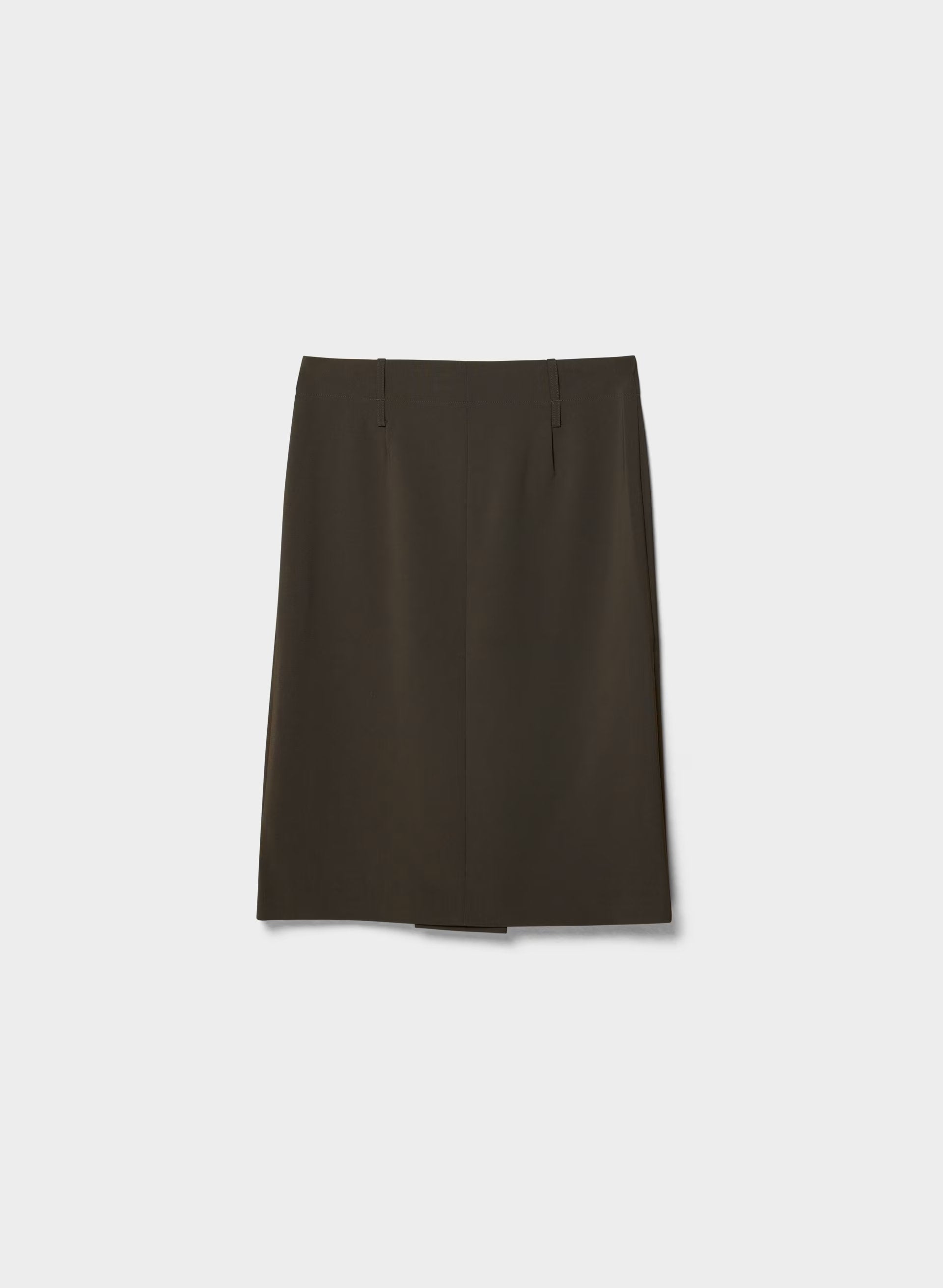 Optics Skirt - Sway Crepe - DARK COFFEE