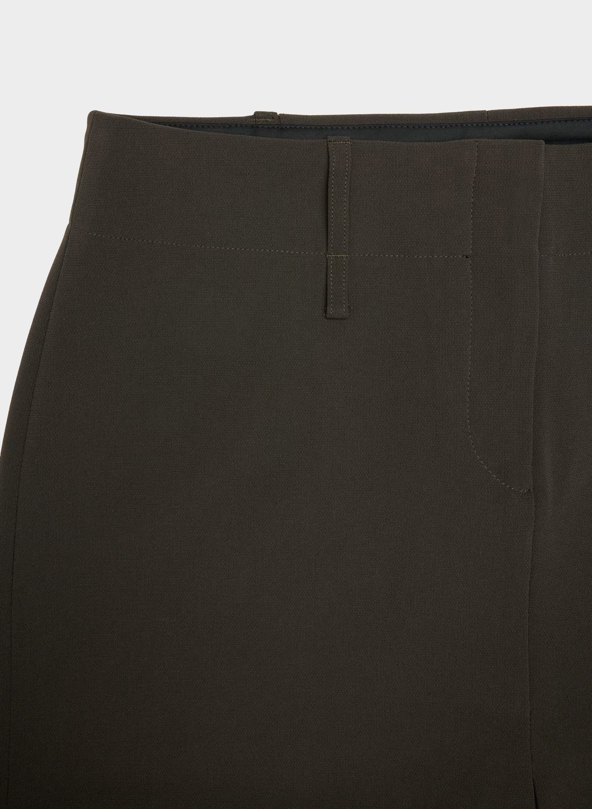 Optics Skirt - Sway Crepe - DARK COFFEE