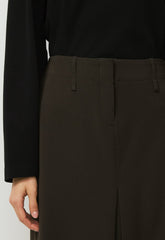 Optics Skirt - Sway Crepe - DARK COFFEE