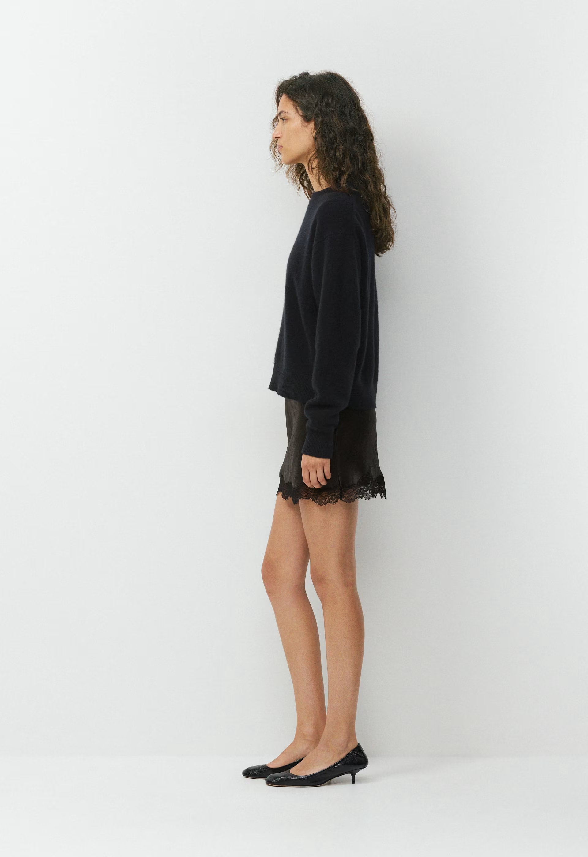 Downtown Satin Skirt - DARK COFFEE