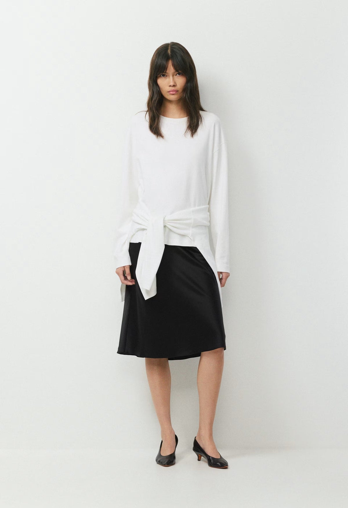 Confluence Silk Skirt - BLACK