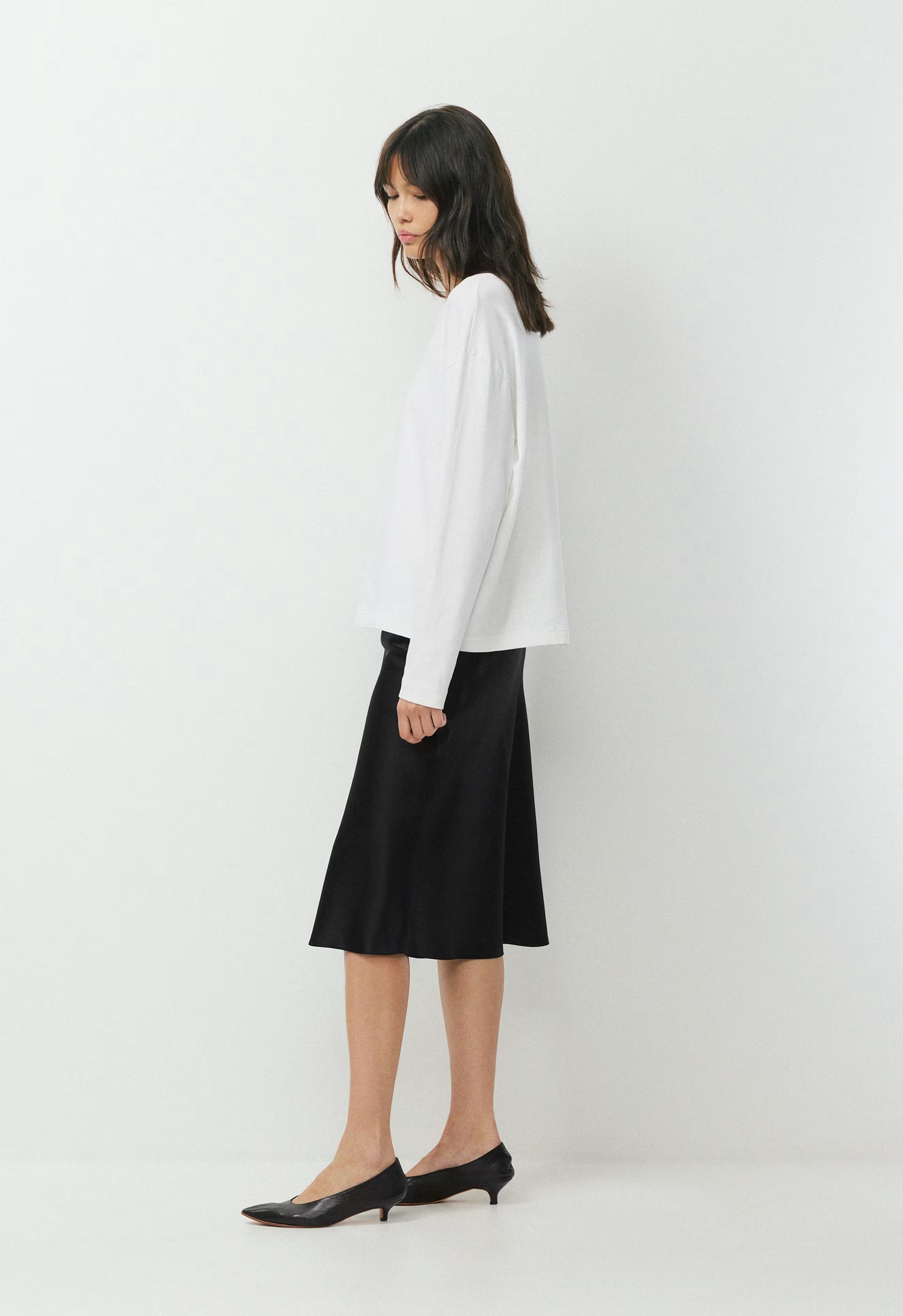 Confluence Silk Skirt - BLACK
