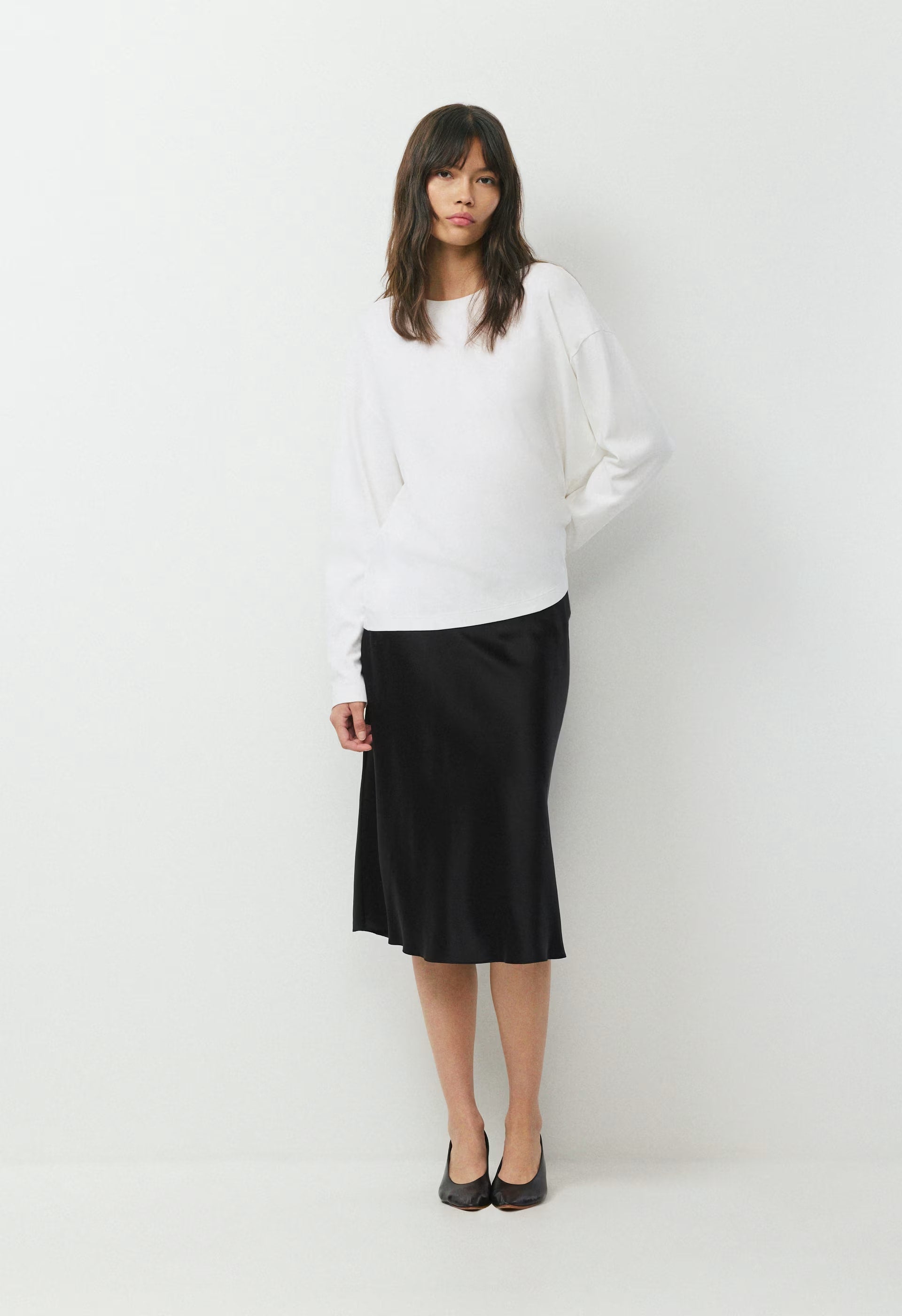 Confluence Silk Skirt - BLACK