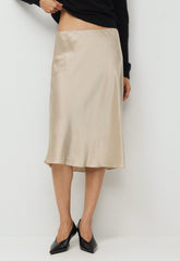 Confluence Silk Skirt - MARCONA BEIGE