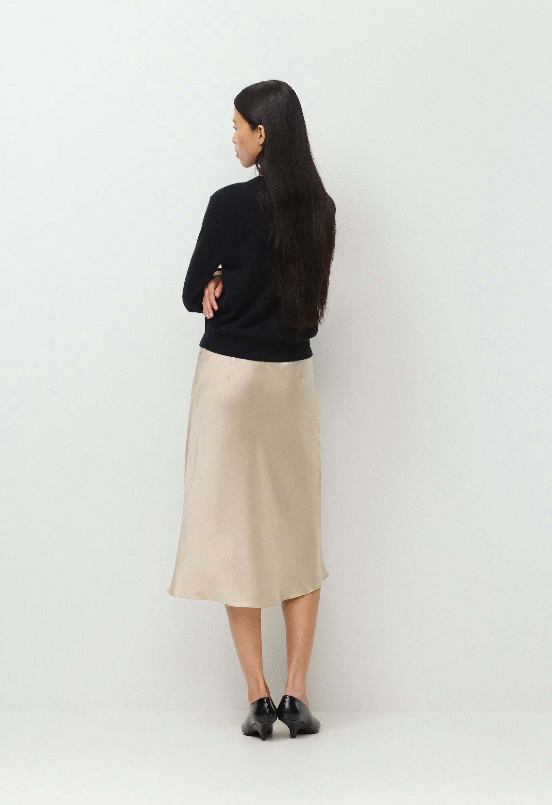 Confluence Silk Skirt - MARCONA BEIGE