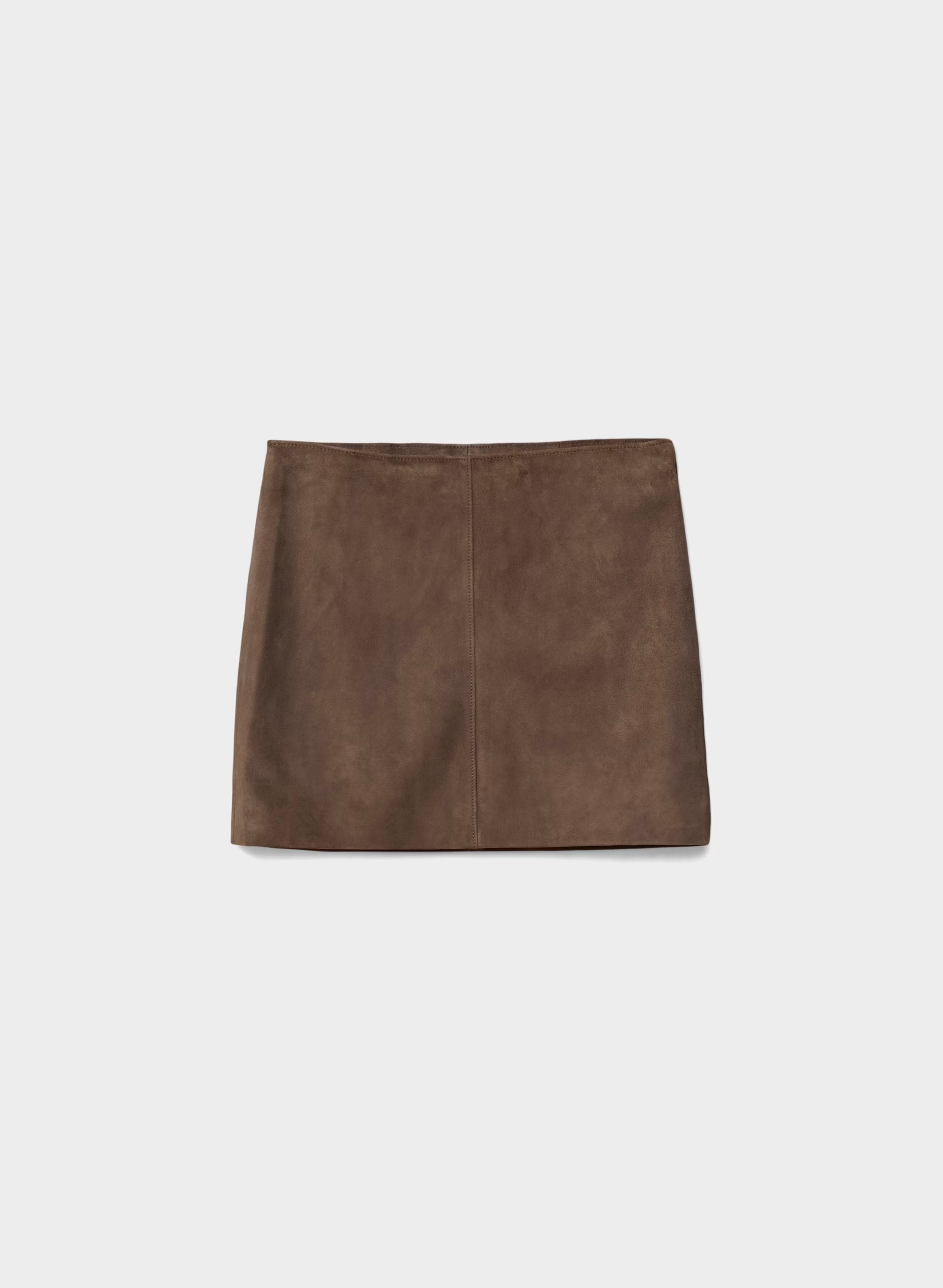 Petra Skirt - Suede - DARK CHOCOLATE