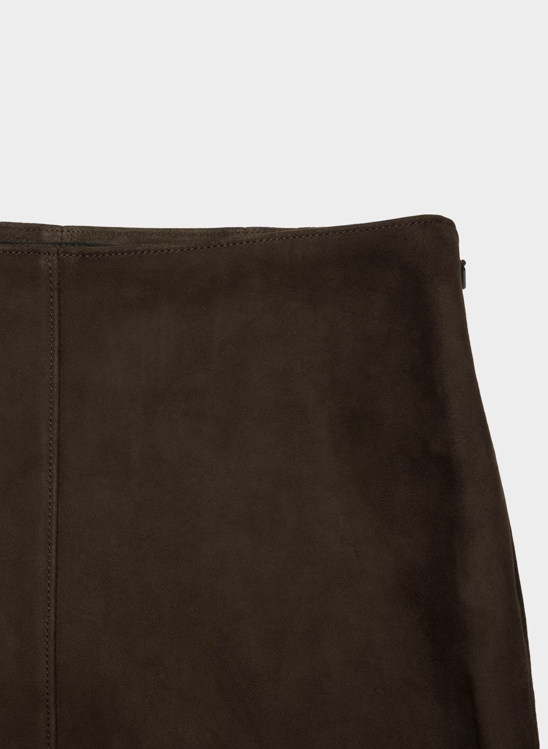 Petra Skirt - Suede - CACAO NIB BROWN