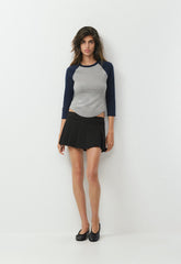 Olive Super Lo-Rise Micro Skort - BLACK