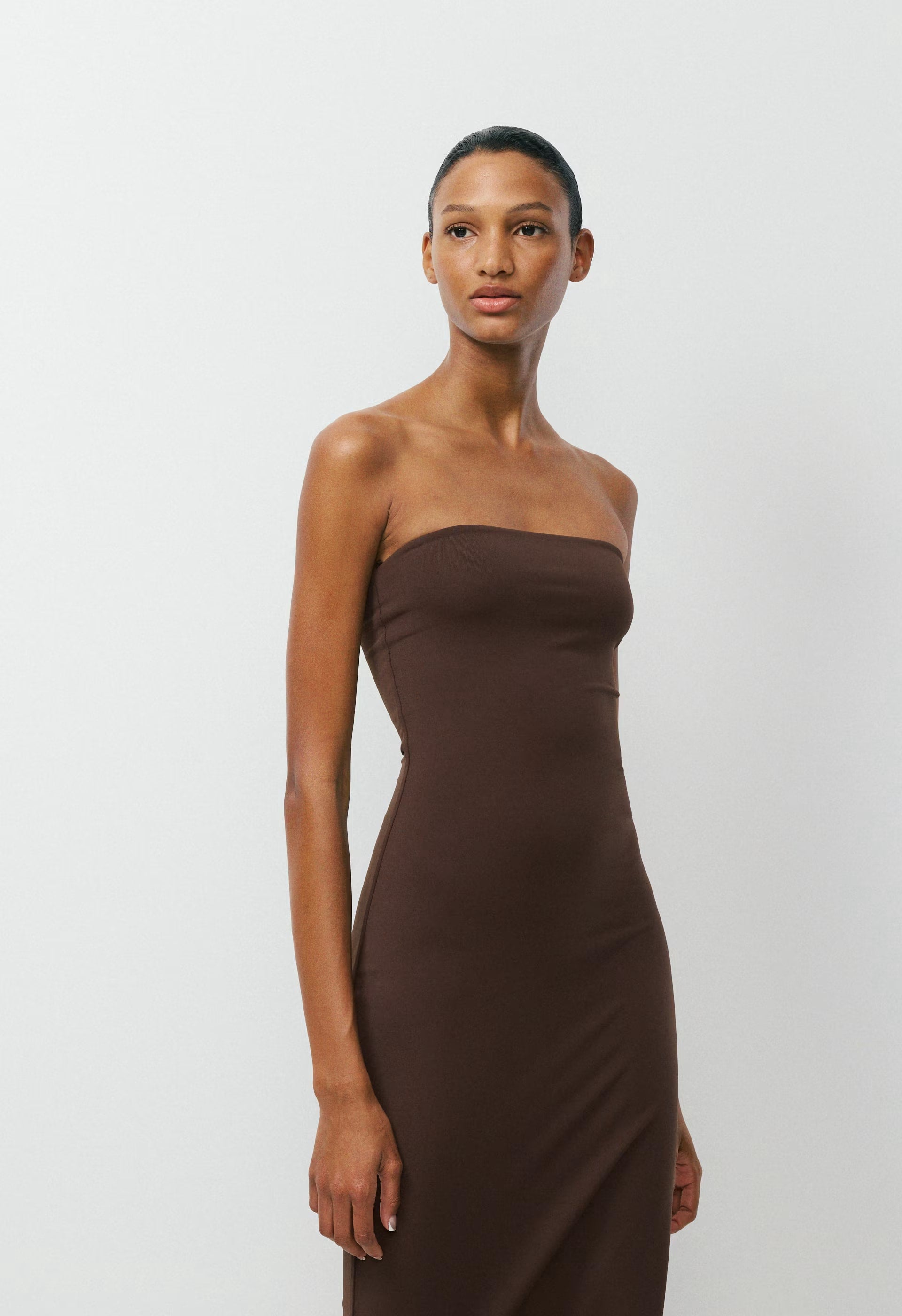 Original Contour Enrapture Maxi Tube Dress - RICH MOCHA BROWN