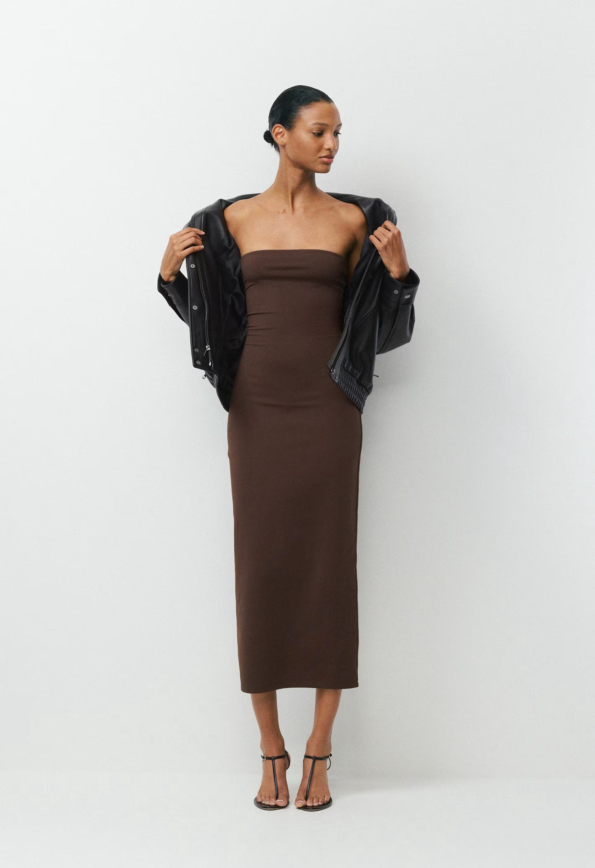 Original Contour Enrapture Maxi Tube Dress - RICH MOCHA BROWN