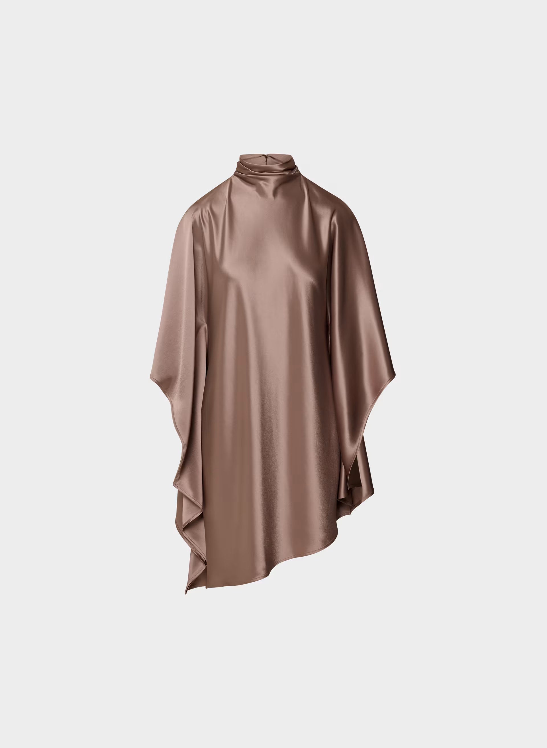 Fan Satin Dress - DUSTY MAUVE