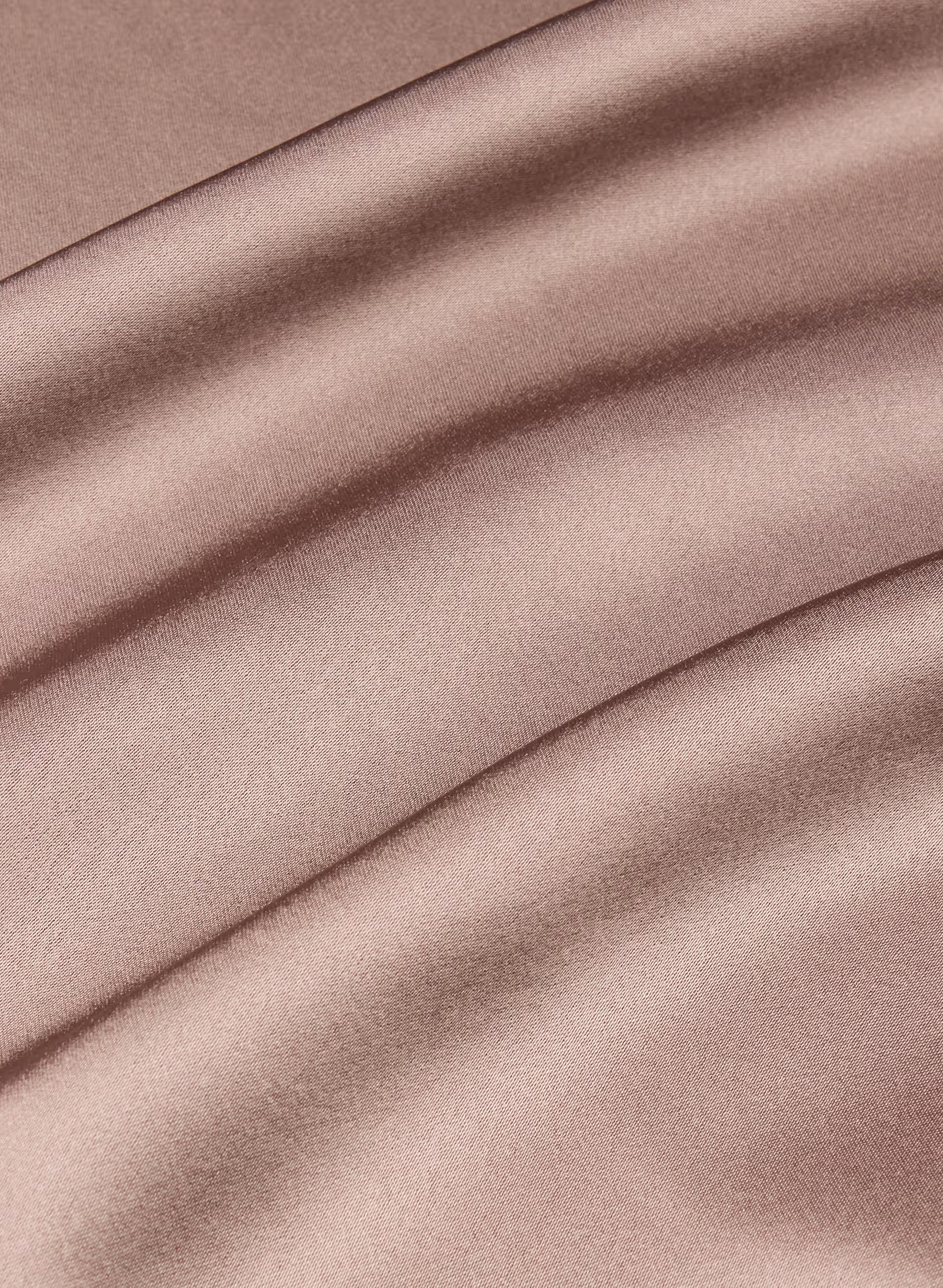 Fan Satin Dress - DUSTY MAUVE