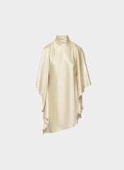 Fan Satin Dress - SEASIDE CREAM