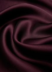 Fan Satin Dress - GALA PLUM