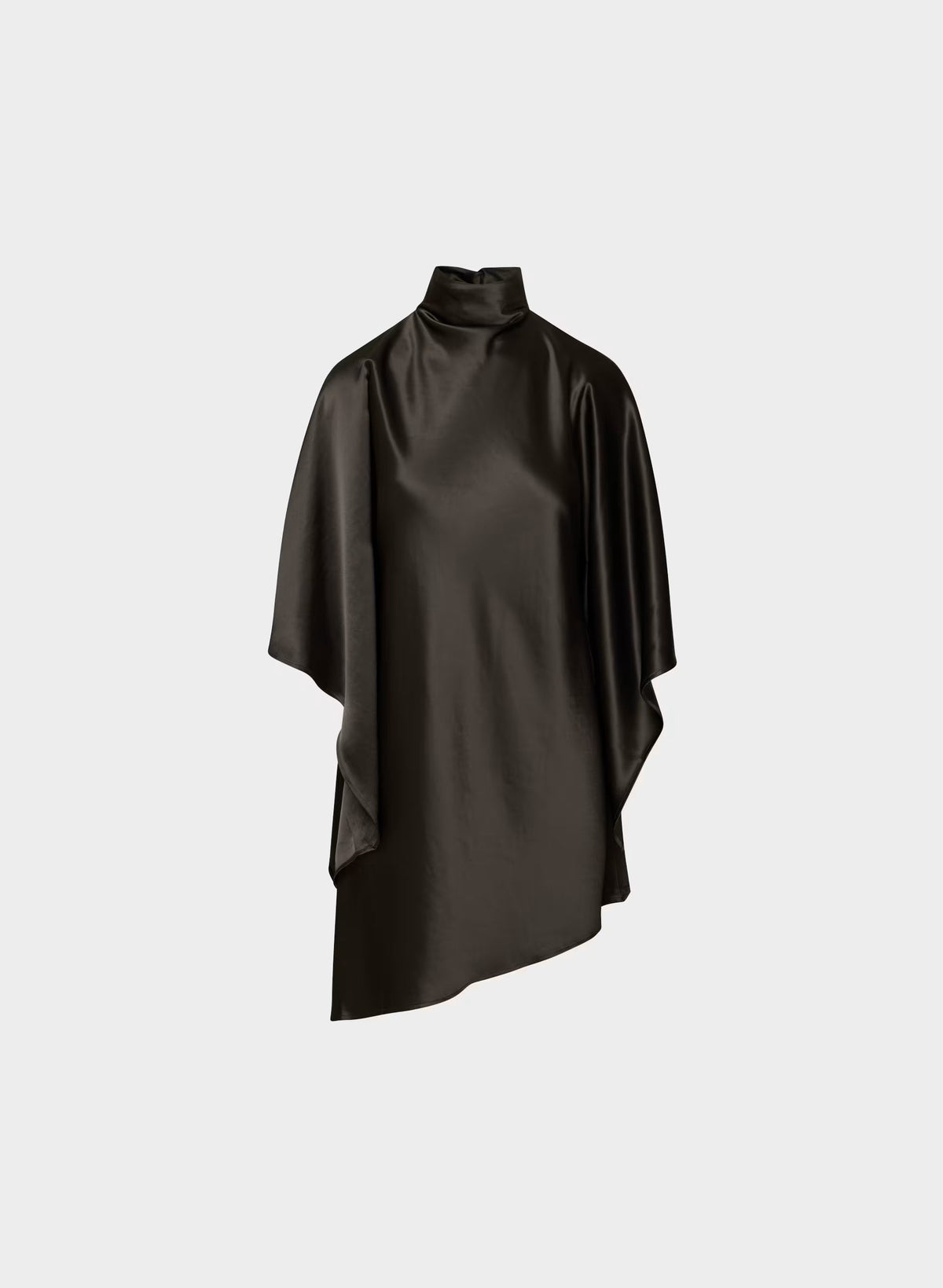 Fan Satin Dress - CACAO NIB BROWN