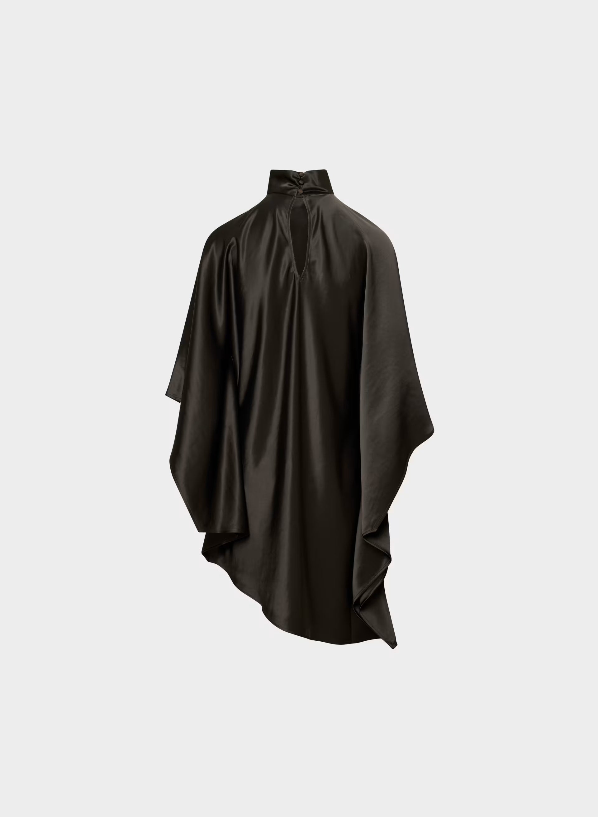Fan Satin Dress - CACAO NIB BROWN