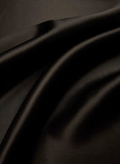 Fan Satin Dress - CACAO NIB BROWN