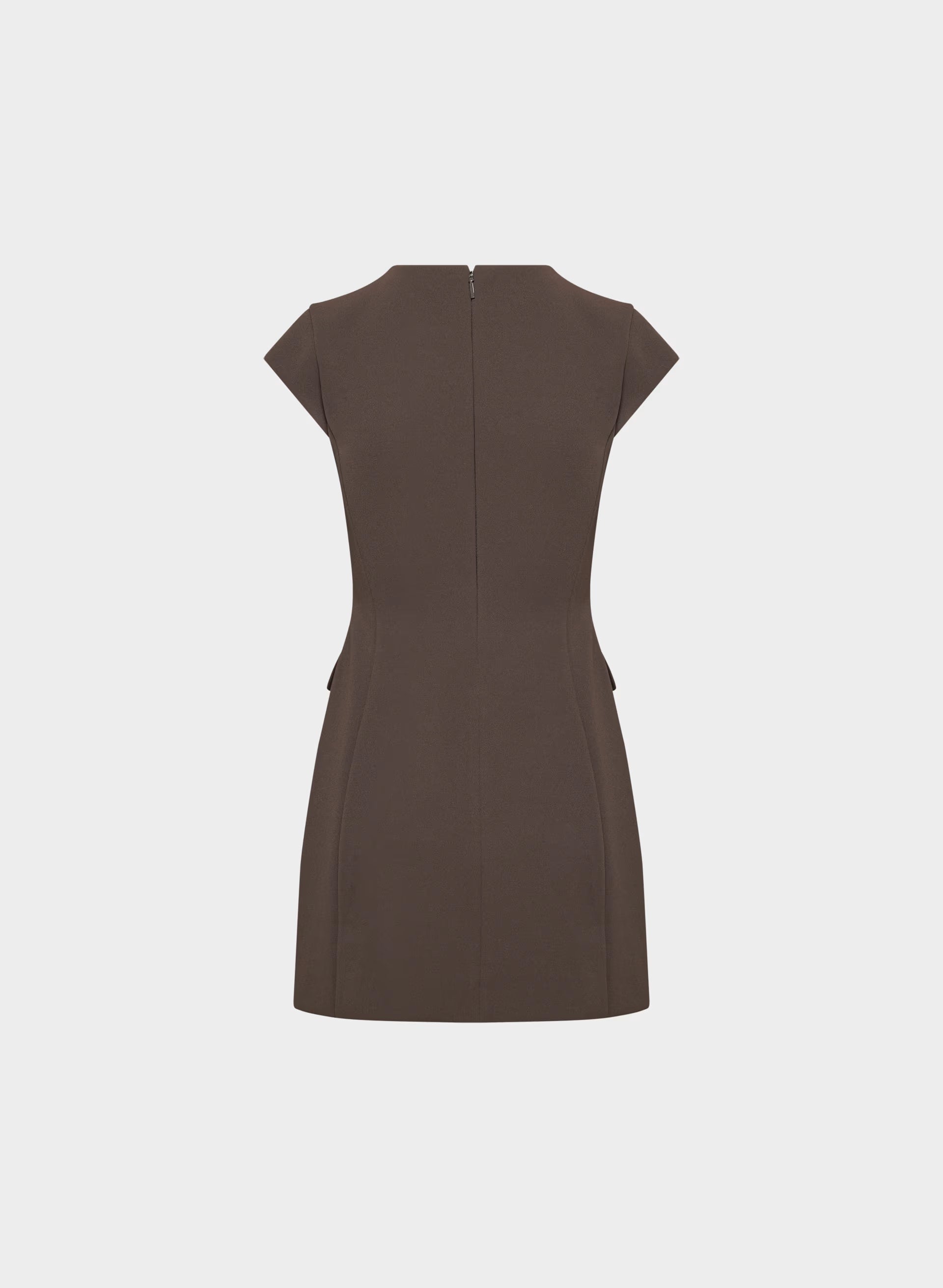 FigureKnit™ Priestly Dress - RICH MOCHA BROWN