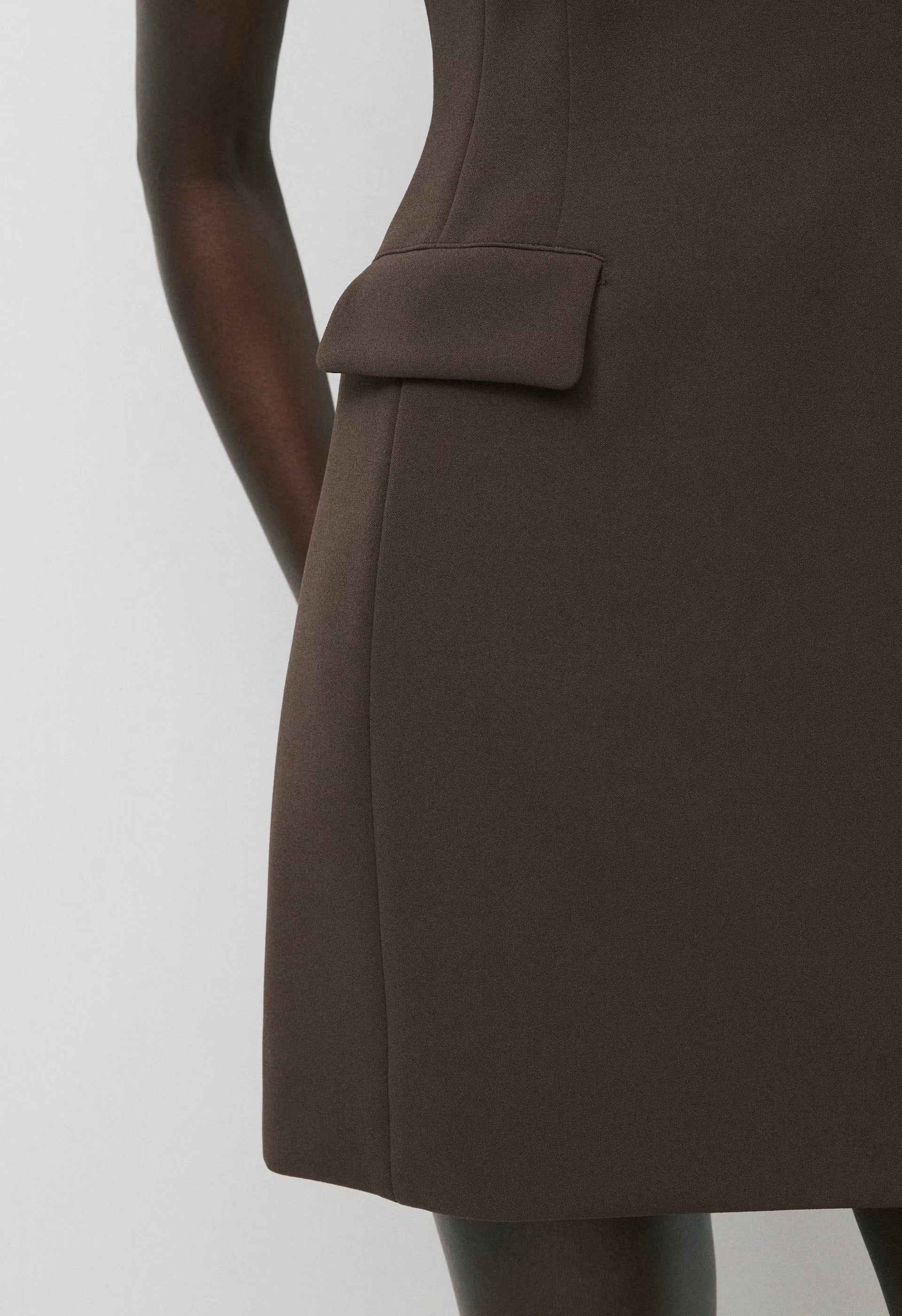 FigureKnit™ Priestly Dress - RICH MOCHA BROWN