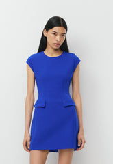 FigureKnit™ Priestly Dress - ABLAZE BLUE