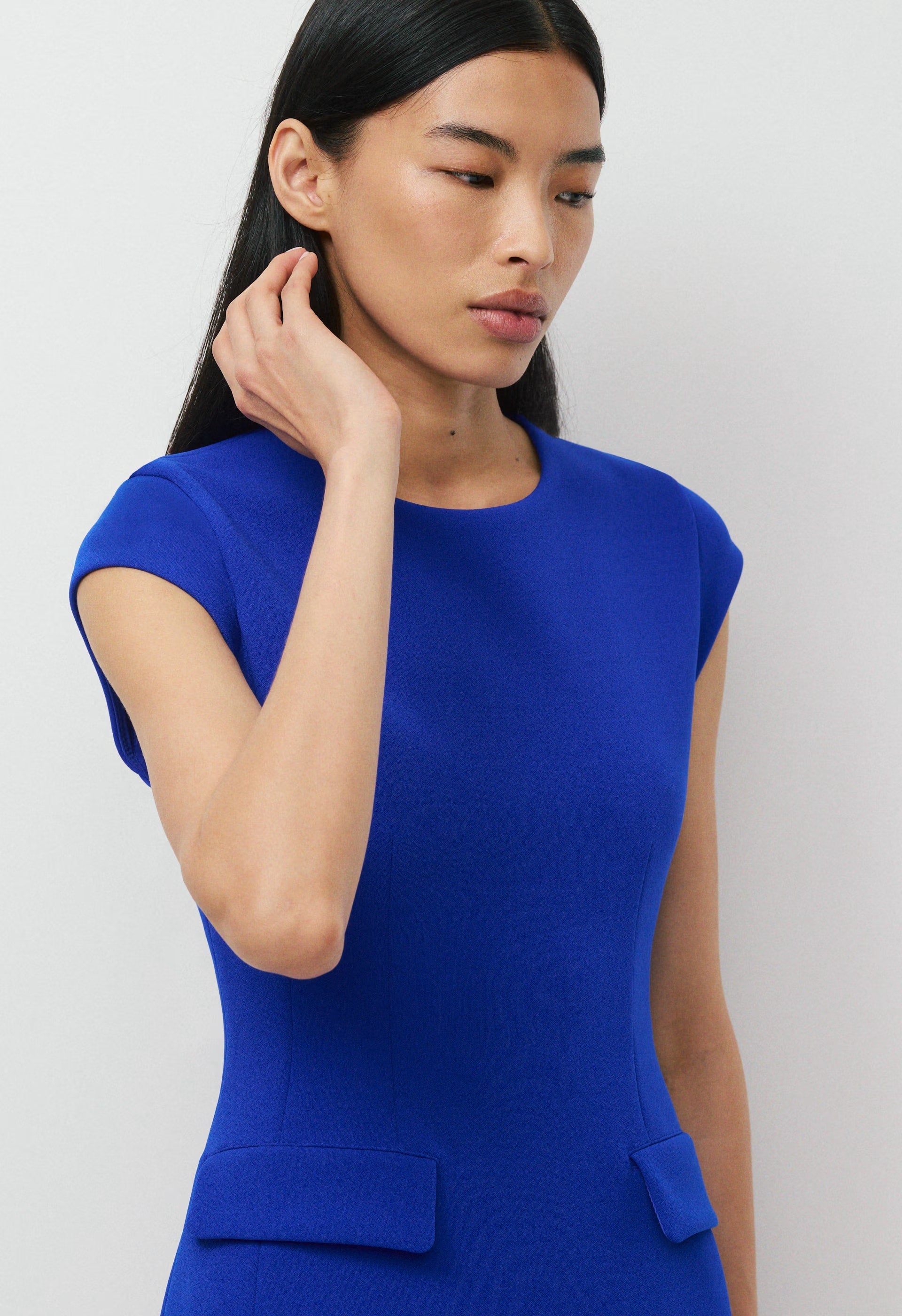 FigureKnit™ Priestly Dress - ABLAZE BLUE