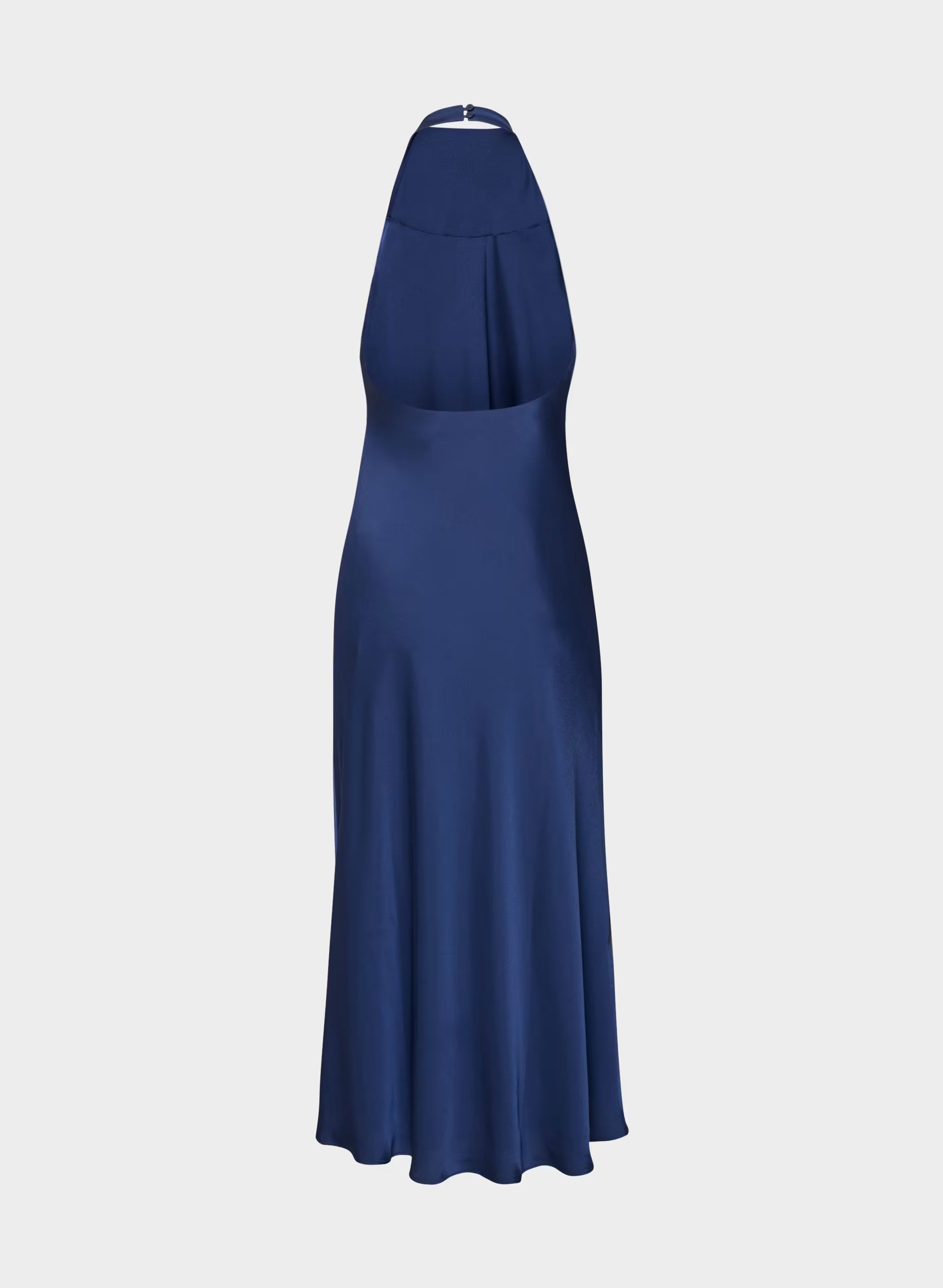 Audience Satin Maxi Halter Dress - BYRON BLUE