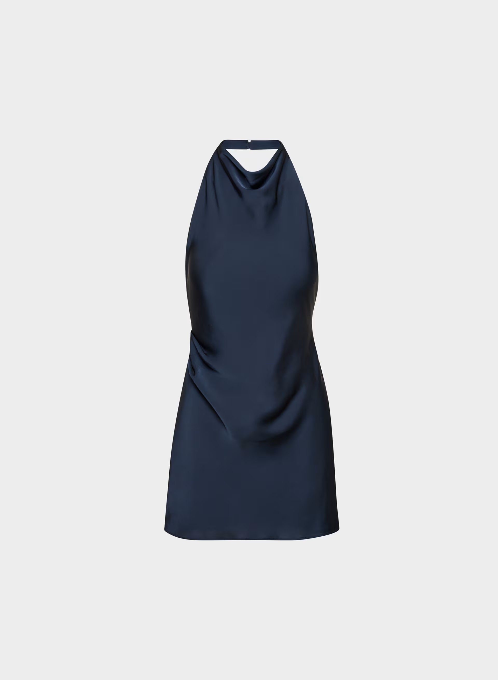 Audience Satin Mini Halter Dress - ADMIRAL