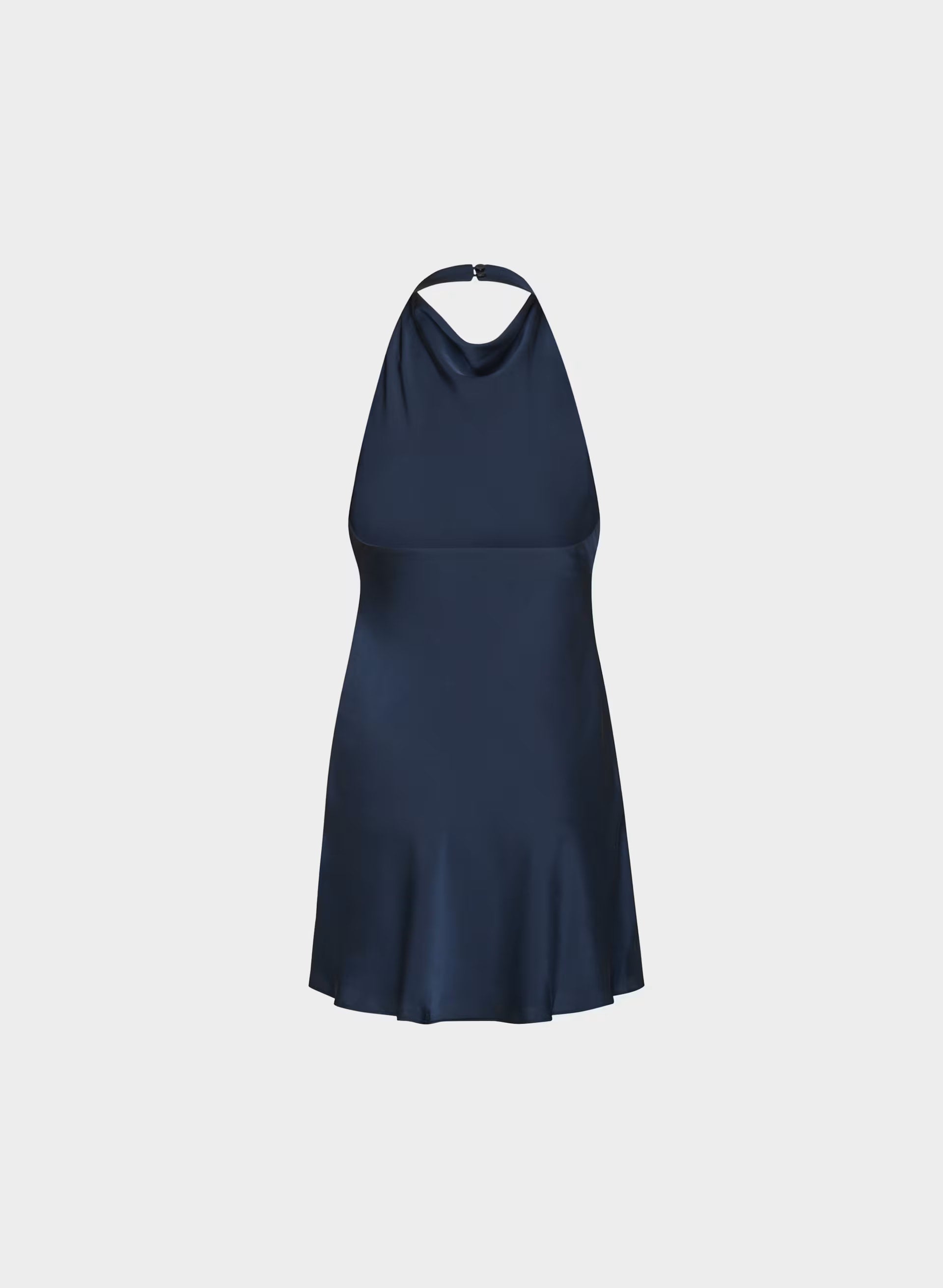 Audience Satin Mini Halter Dress - ADMIRAL