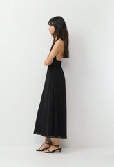 Orchardine Halter Dress - BLACK