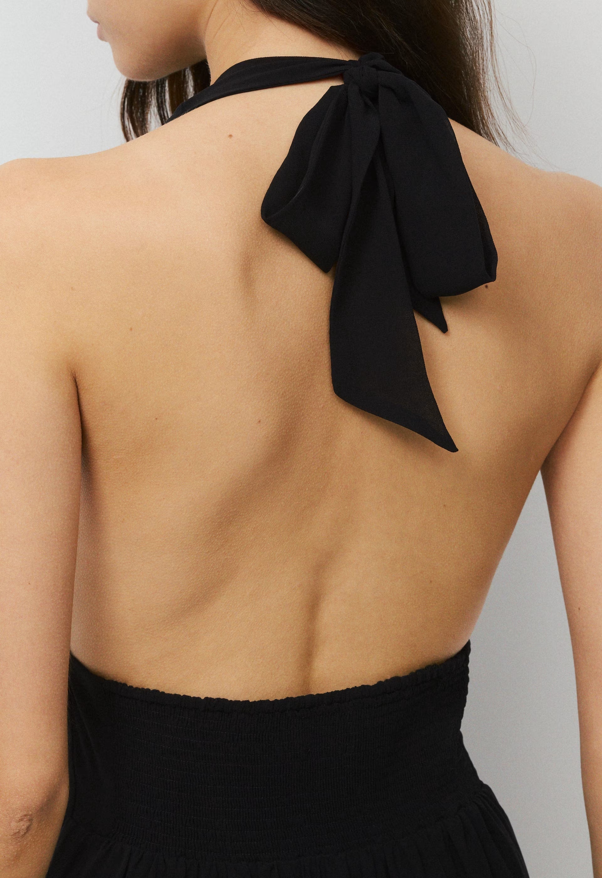 Orchardine Halter Dress - BLACK
