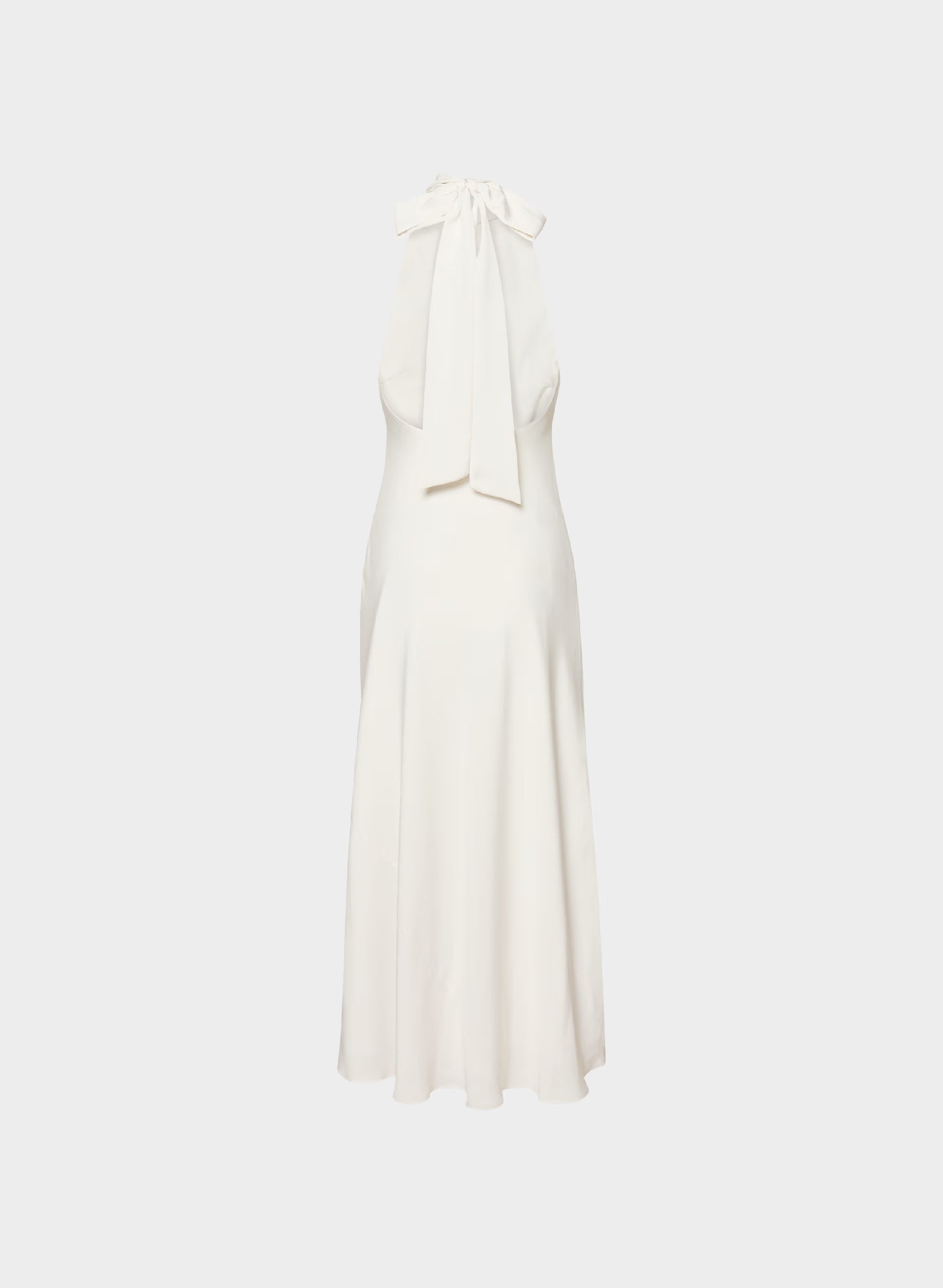 Tidal Satin Halter Dress - LIGHT BIRCH